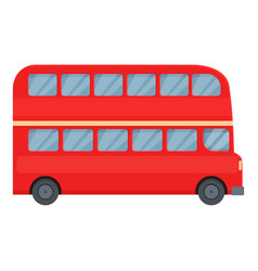 Tour English Bus Icon Cartoon Old Door