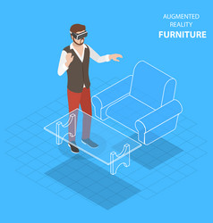 Augmented Reality Furniture Flat Isometric