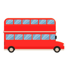 Decker Red Bus Icon Cartoon Truck Side