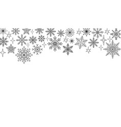 Snowflakes Festive Christmas Horizontal Border