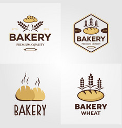 Simple bakery shop logo vintage design Royalty Free Vector