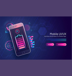 75 Percentage Battery Charging In Isometric Smart