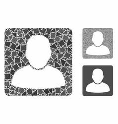 Man Vcard Mosaic Icon Inequal Items