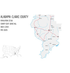 Map Of Clarke County In Alabama Usa