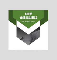 Green Modern Marketing Company Social Media Cover