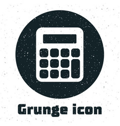 Grunge Calculator Icon Isolated On White