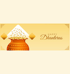 Happy Dhanteras Festive Banner Celebrate