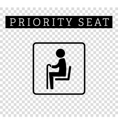 Seniors Or Old Man Sign Priority Seating