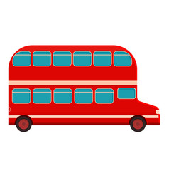 Visitor Tourist Red Bus Icon Cartoon