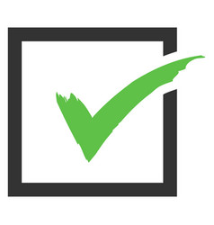 Vote Icon Green Checkmark In Square Choice