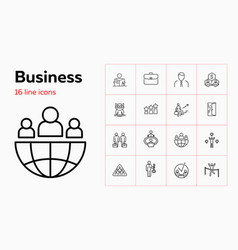 Business Line Icon Set