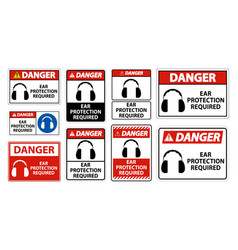 Danger Ear Protection Required Symbol Sign