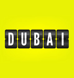 Dubai City Travel Flip Symbol Scoreboard