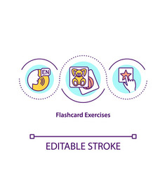 Flashcard Exercises Concept Icon