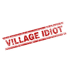 Grunge Textured Village Idiot Stamp Seal