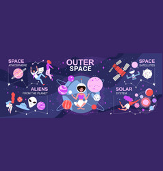 Outer Space Doodle Infographics