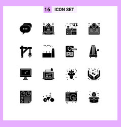 Set 16 Commercial Solid Glyphs Pack For Sign