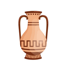 Bundle ancient greek pottery isolated on white Vector Image