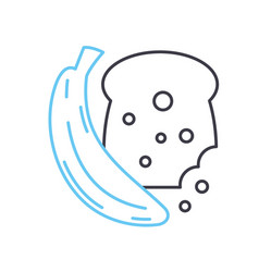 Banana Bread Line Icon Outline Symbol