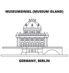 Germany Berlin Museum Island Line Icon Concept