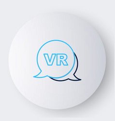 Line Virtual Reality Icon Isolated On White