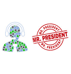 Mr President Textured Stamp Seal And Call Center