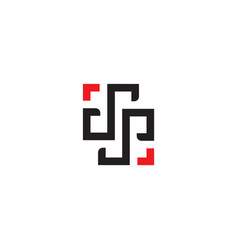 Letter Dp Square Arrows Geometric Linear Logo