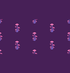 Seamless Pattern With Purple And Pink Mushrooms