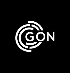 Gon Letter Logo Design On Black Background