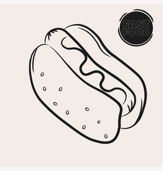 Isolated Hot Dog Draw