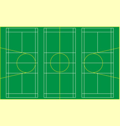 Sport Yard Combine Badminton And Basket 2d Map