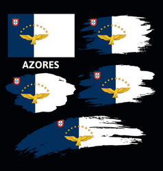 Azores Flag Drawn With A Brush