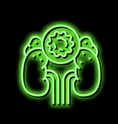 Cushing Cortisol Syndrome Neon Glow Icon