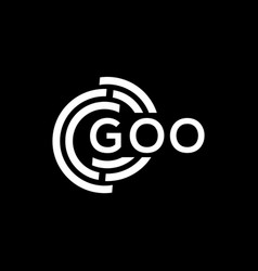 Goo Letter Logo Design On Black Background