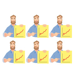 Man Holding Graphs Set