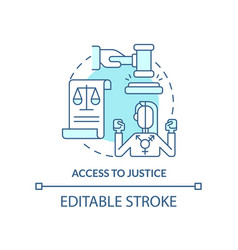 Access To Justice Turquoise Concept Icon