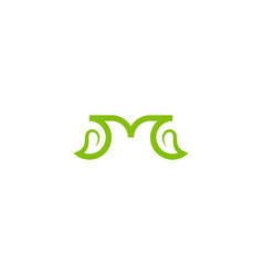 Letter M Leaf Logo Design