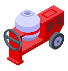 Cement Mixer Machine Icon Isometric