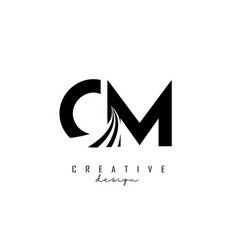 Creative Black Letters Cm C M Logo With Leading