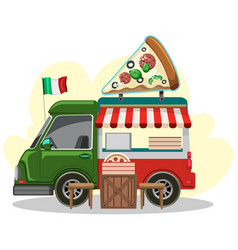 Flea Market Concept With A Food Truck