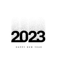 Happy New Year 2023 Background In Particle Style