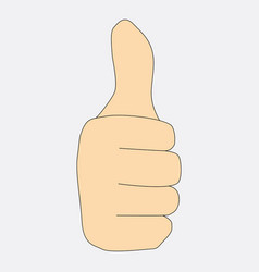 Positive Human Gesture With Thumb Up Close Up