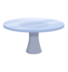 Round Glass Table Icon Cartoon Room