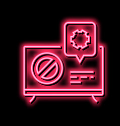 Tv Repair Neon Glow Icon