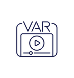 Var Line Icon Video Assistant Referee