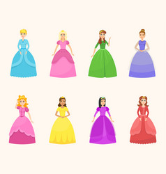 Young Beautiful Princesses In Different Poses