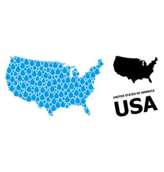 Mosaic Map Usa Water Drops And Solid