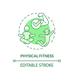 Physical Fitness Green Concept Icon