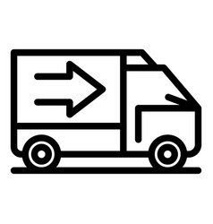 Relocation Truck Icon Outline Cargo