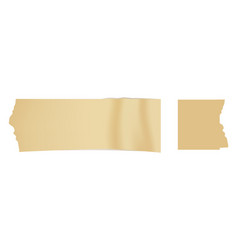 Ripped Yellow Tape Piece Adhesive Paper Stripe